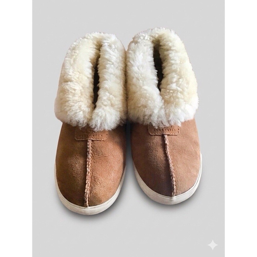 UGG Rylan Chestnut Suede Sheepskin Lined Slipper Sneaker Shoes Womens 7